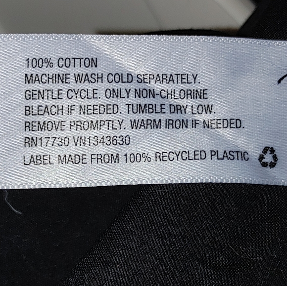 A New Day Black Cotton Eyelet Top - Picture 6 of 9